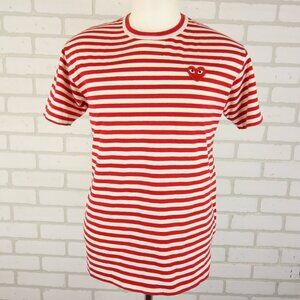 Comme Des Garçons PLAY Heart Red Stripe T-Shirt Adult L fits S 40" Chest READ